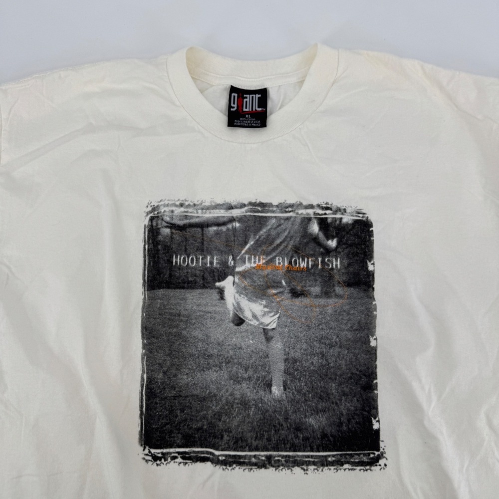 Vintage Hootie and the Blowfish Musical Chairs Band T-Shirt XL Giant White 90s